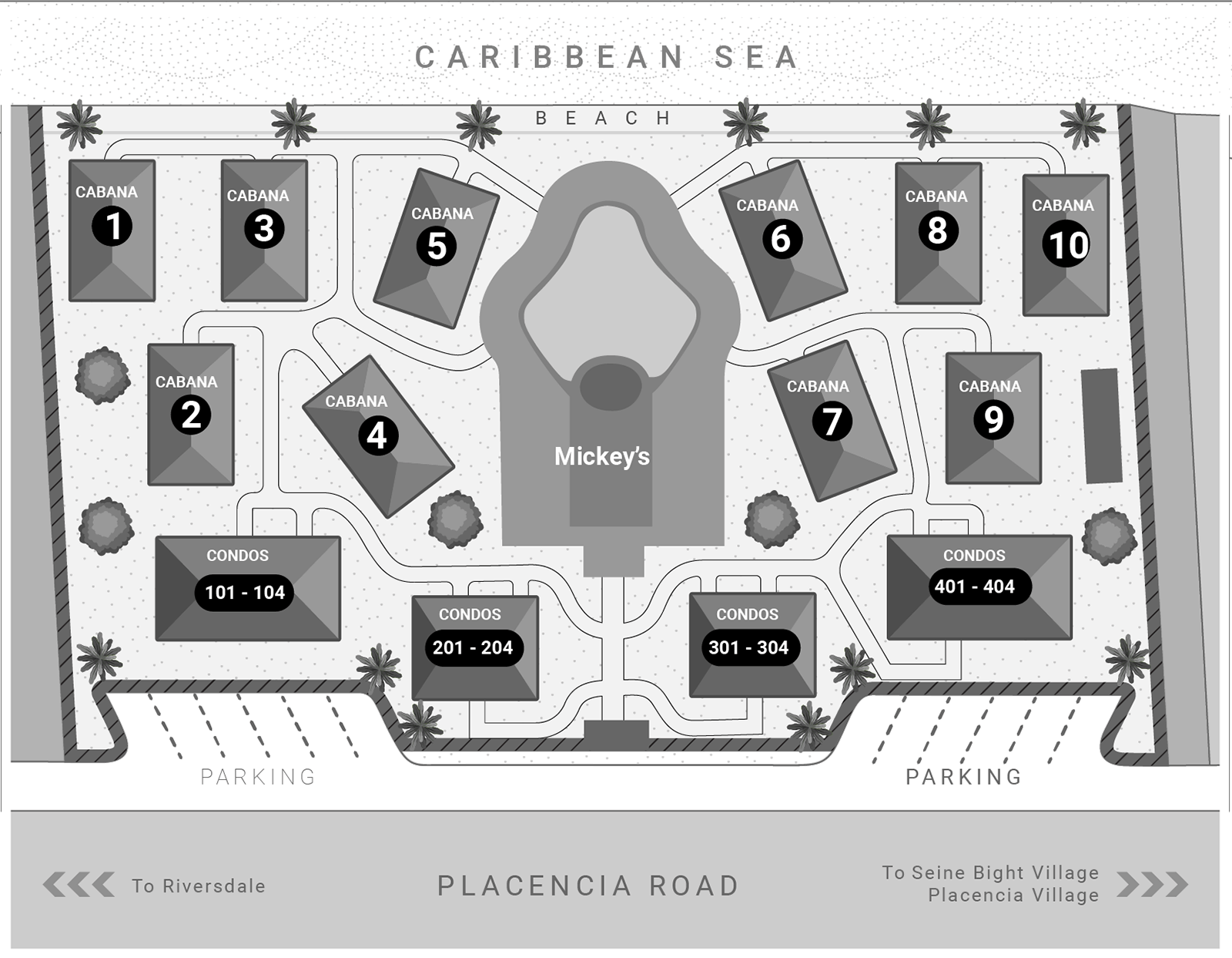Ceiba-Beach-Map Ceiba Beach Resort and Residencies Map